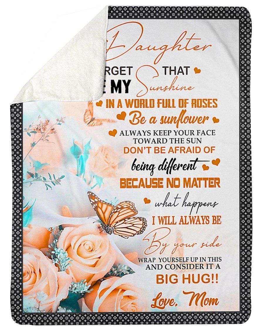 You Are My Only Sunshine Fleece Blanket To Daughter Sherpa Blanket