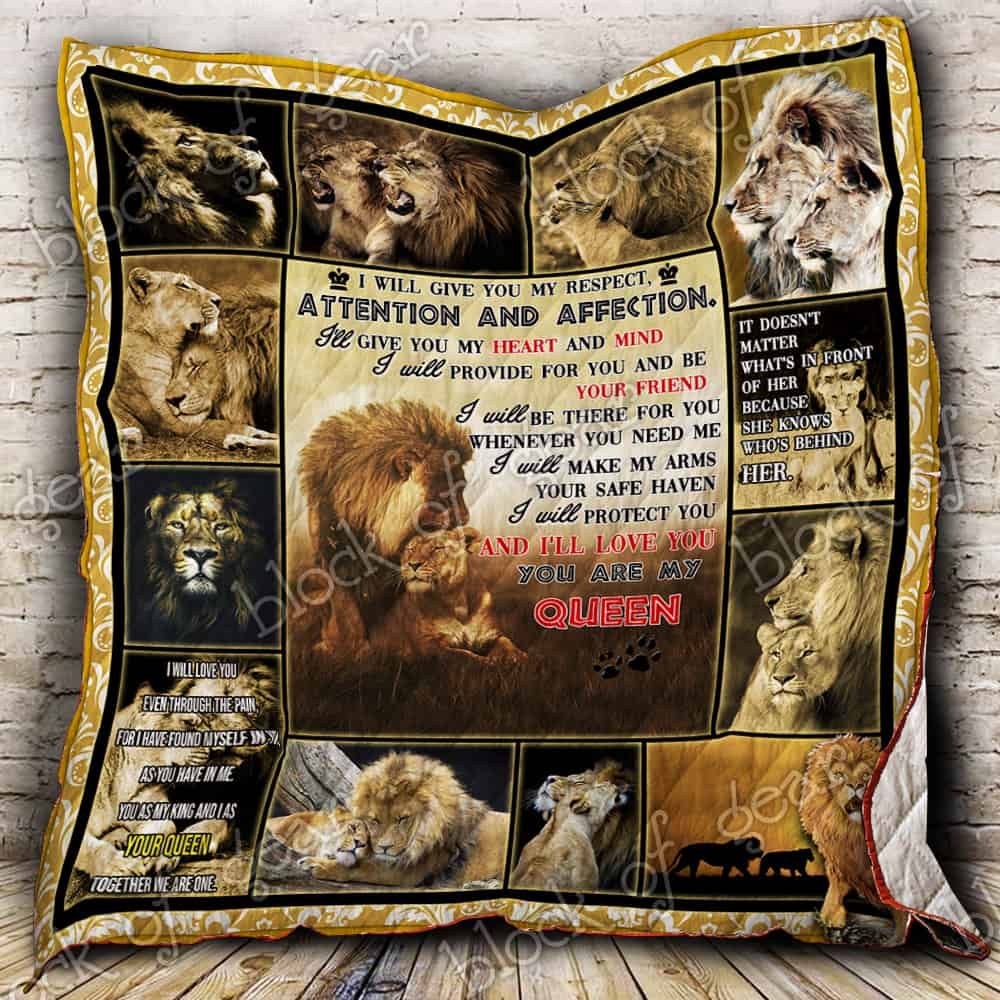 You Are My Queen Lion Couple Quilt P529Q Dhc11121537Dd