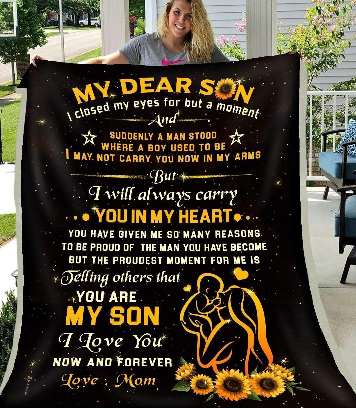 You Are My Son I Will Always Carry You In My Heart Blanket I Love You