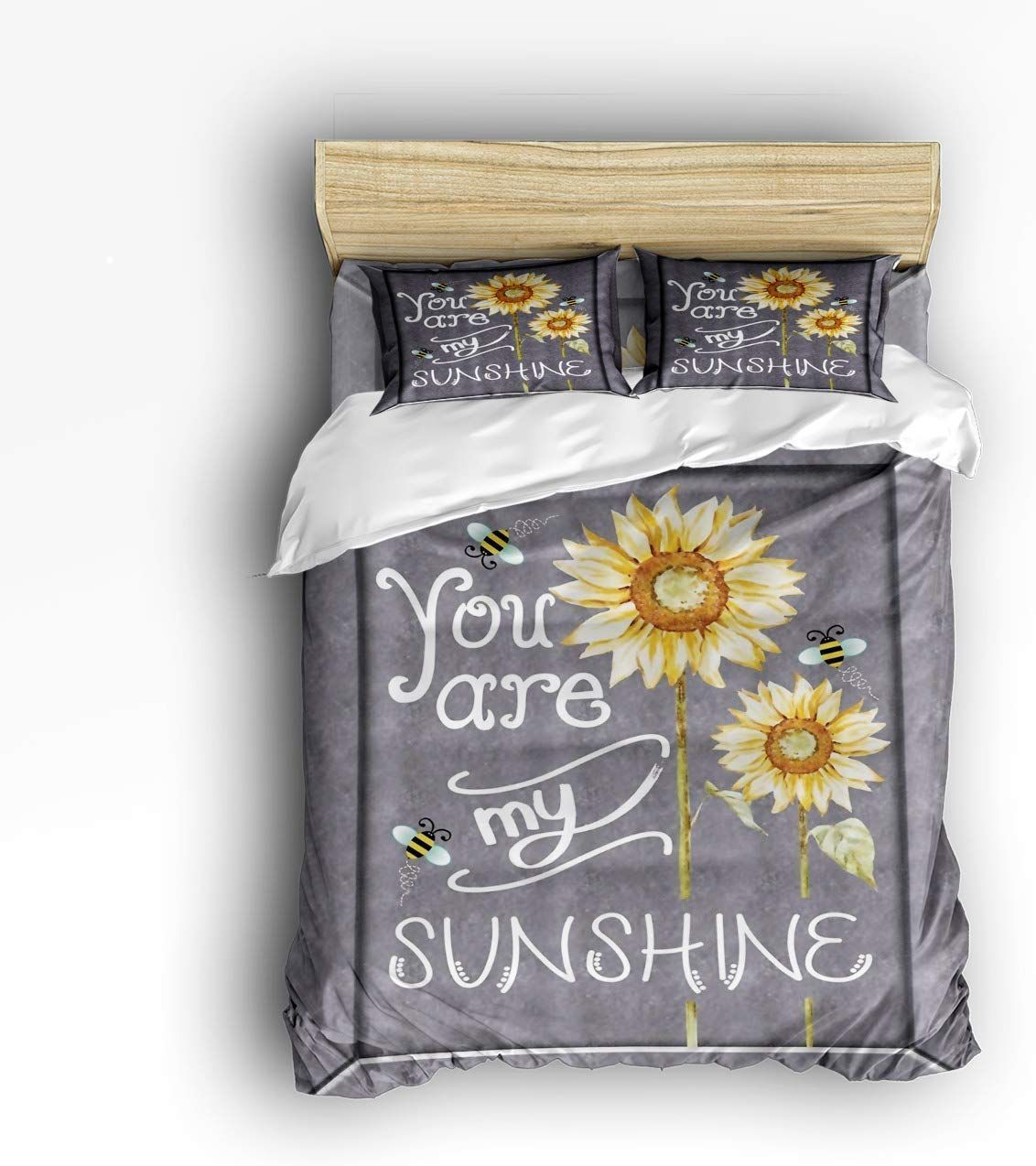 You Are My Sunshine Bees Sunflowers Bedding Set