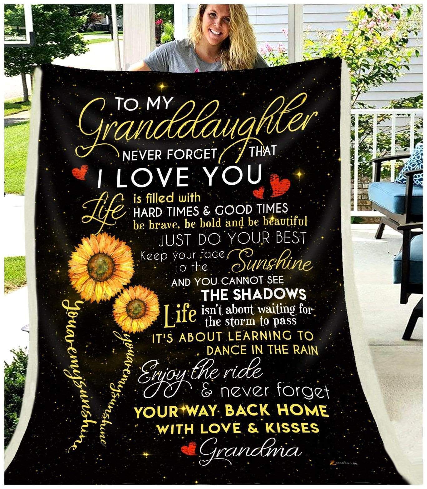 You Are My Sunshine Blanket Gift For Granddaughter