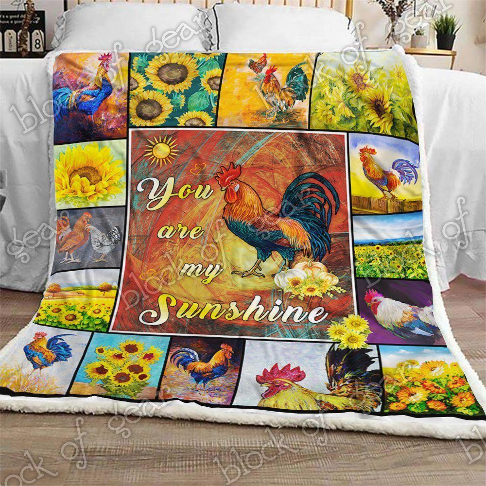 You Are My Sunshine Chicken Sherpa Fleece Blanket