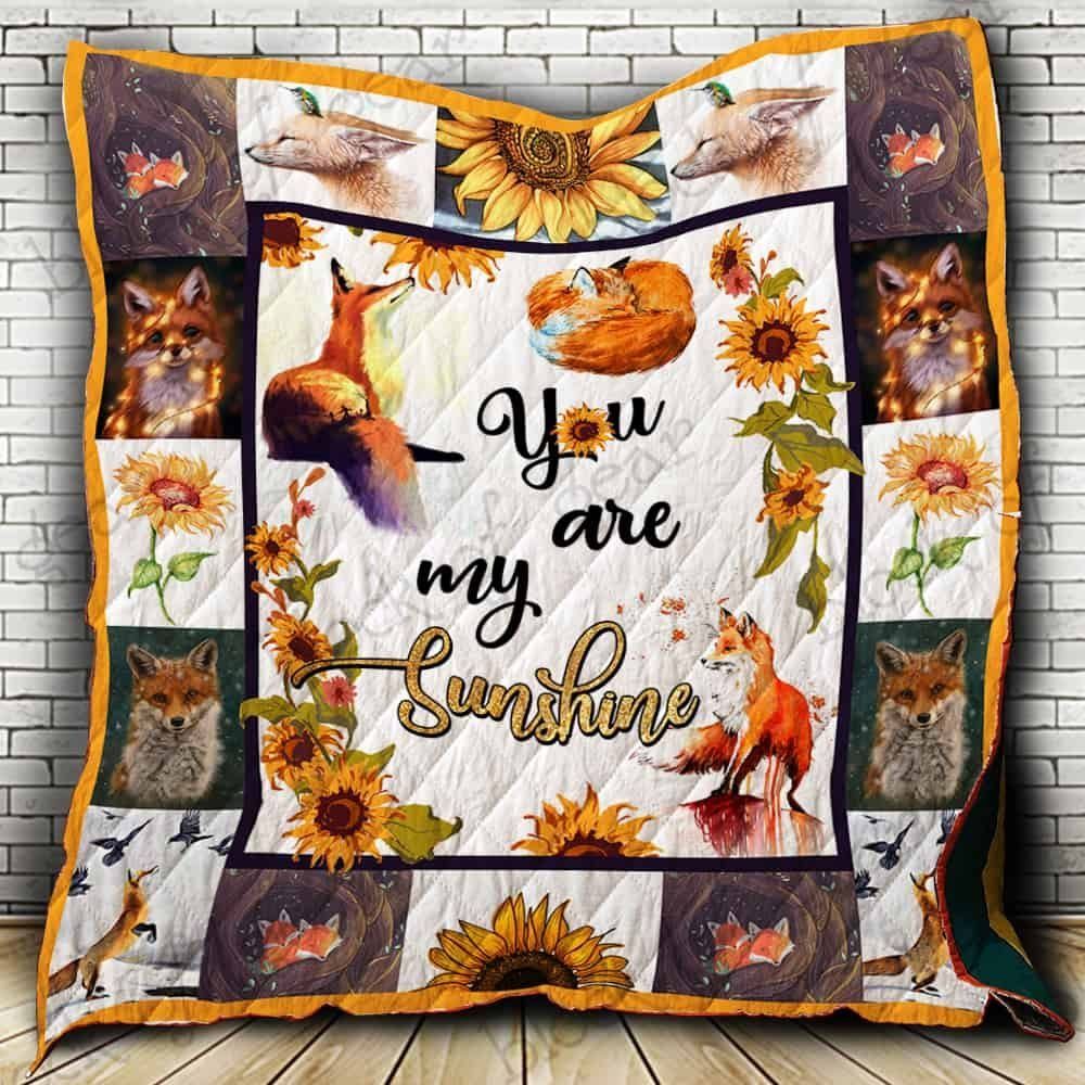 You Are My Sunshine Fox CL22100577MDQ Quilt Blanket