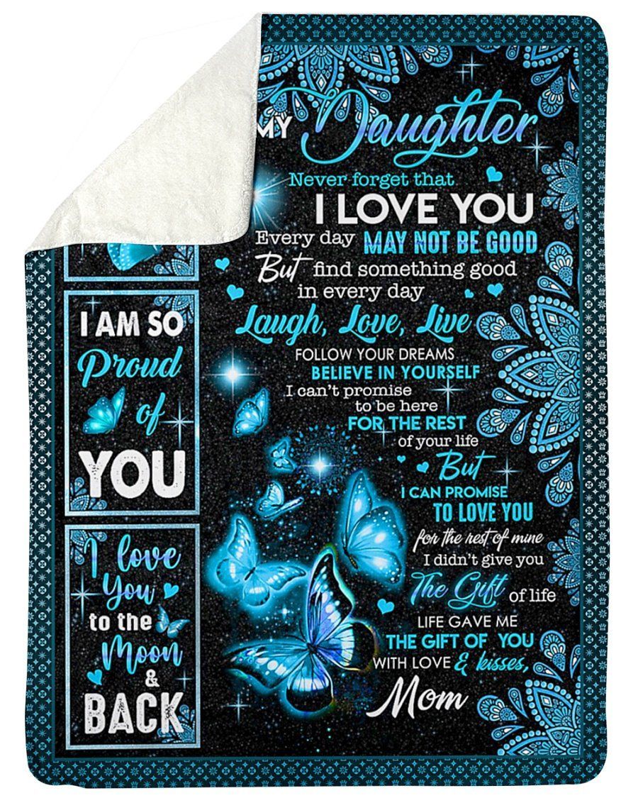 You Are My Sunshine I Love You Fleece Blanket To Daughter Sherpa Blanket