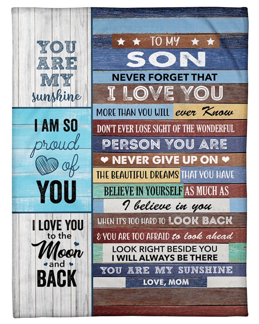 You Are My Sunshine Mom To Son Fleece Blanket Fleece Blanket