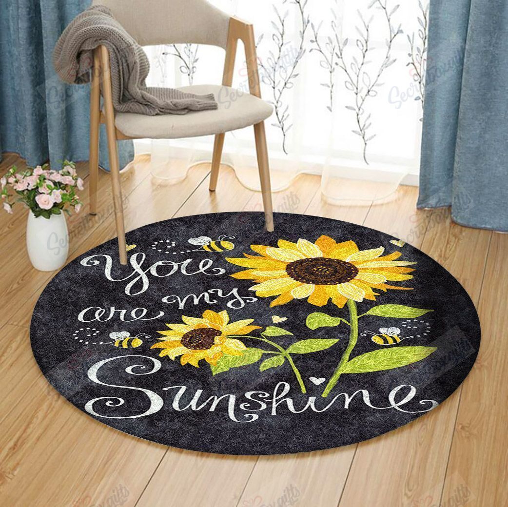 You Are My Sunshine Round Carpet