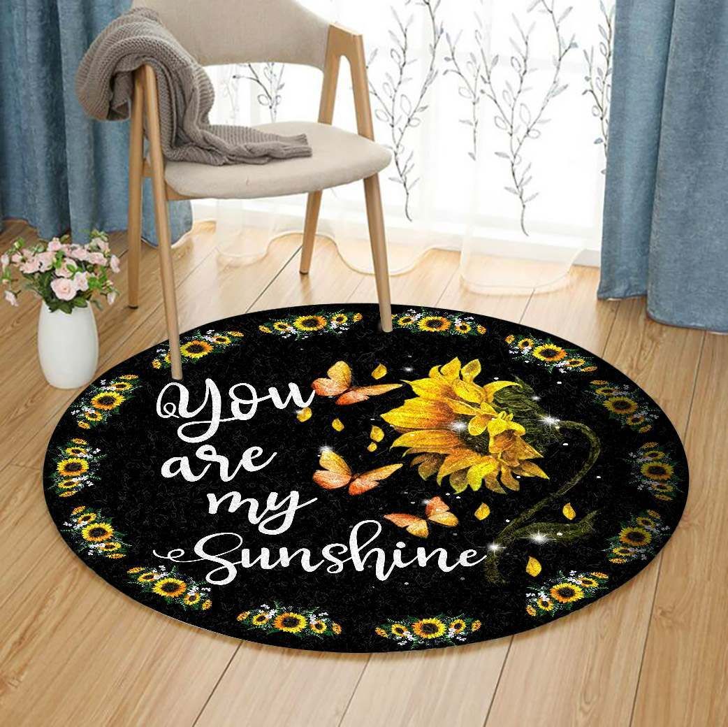 You Are My Sunshine Round Carpet