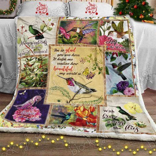 You Are So Beautiful Hummingbird Sherpa Fleece Blanket