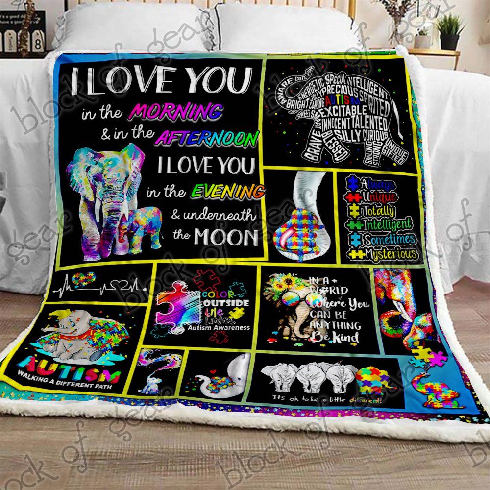 You Are So Special To Me Autism Sherpa Fleece Blanket