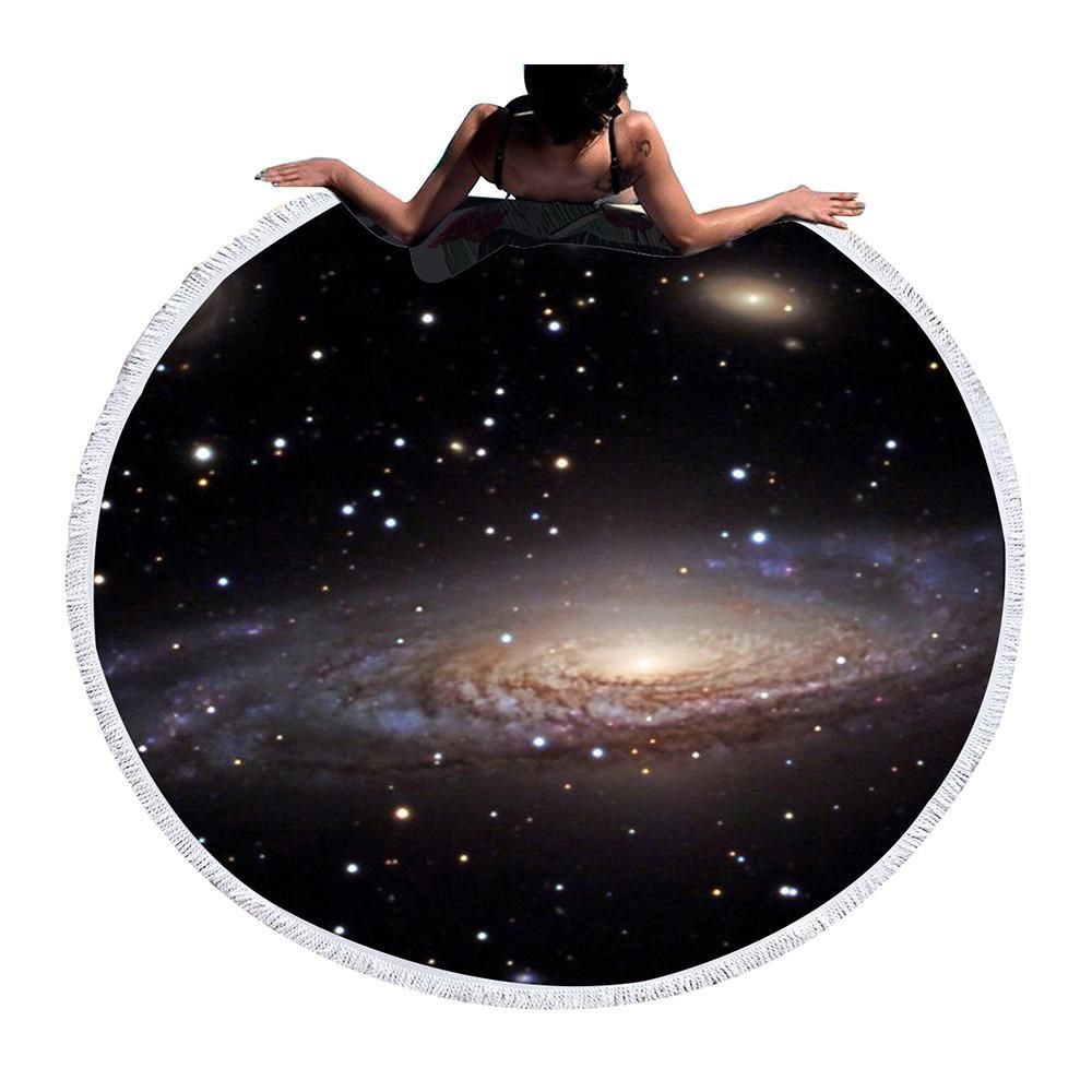 You Are The Universe Printed Round Beach Towel