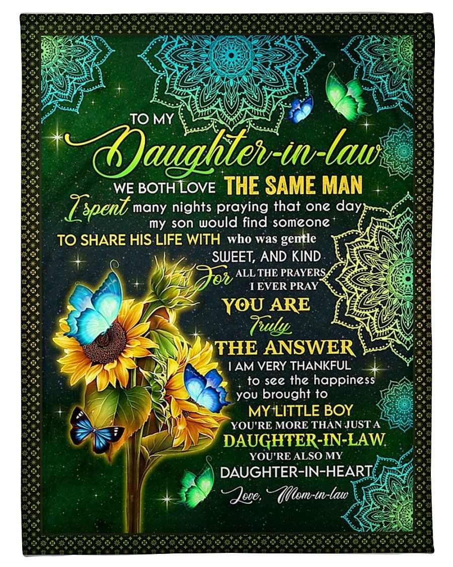 You Are Truly The Answer To Daughter In Law Fleece Blanket Fleece Blanket