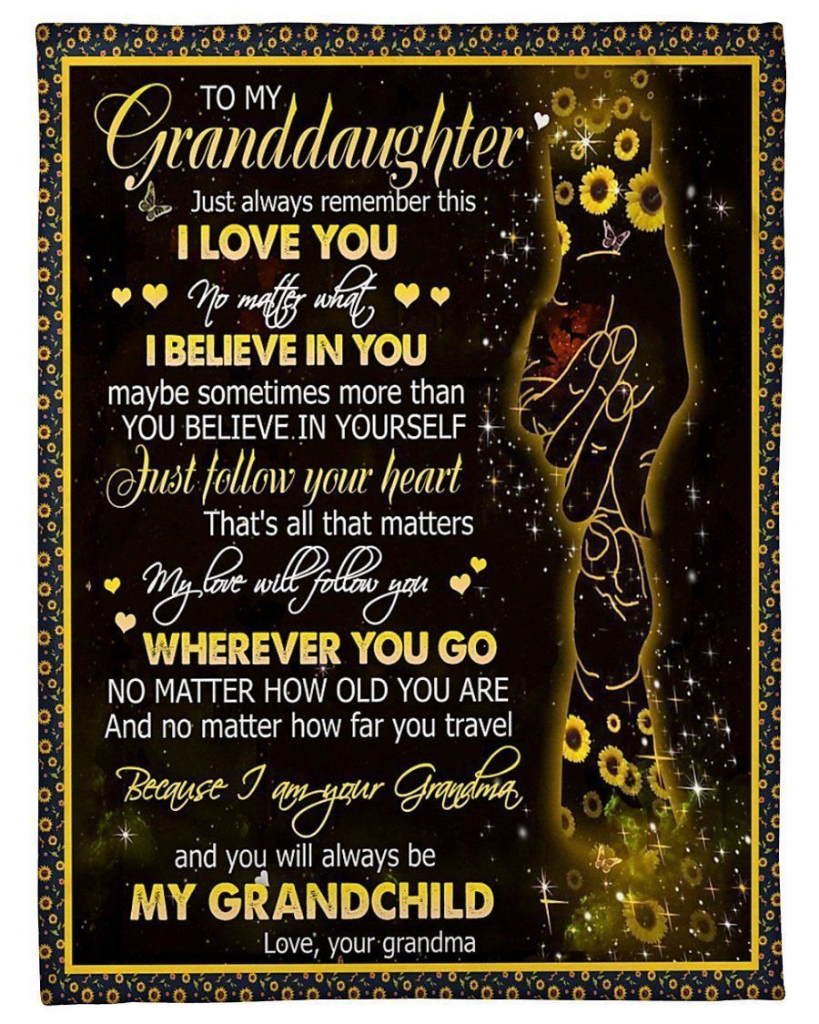 You Believe In Yourself To Granddaughter Fleece Blanket