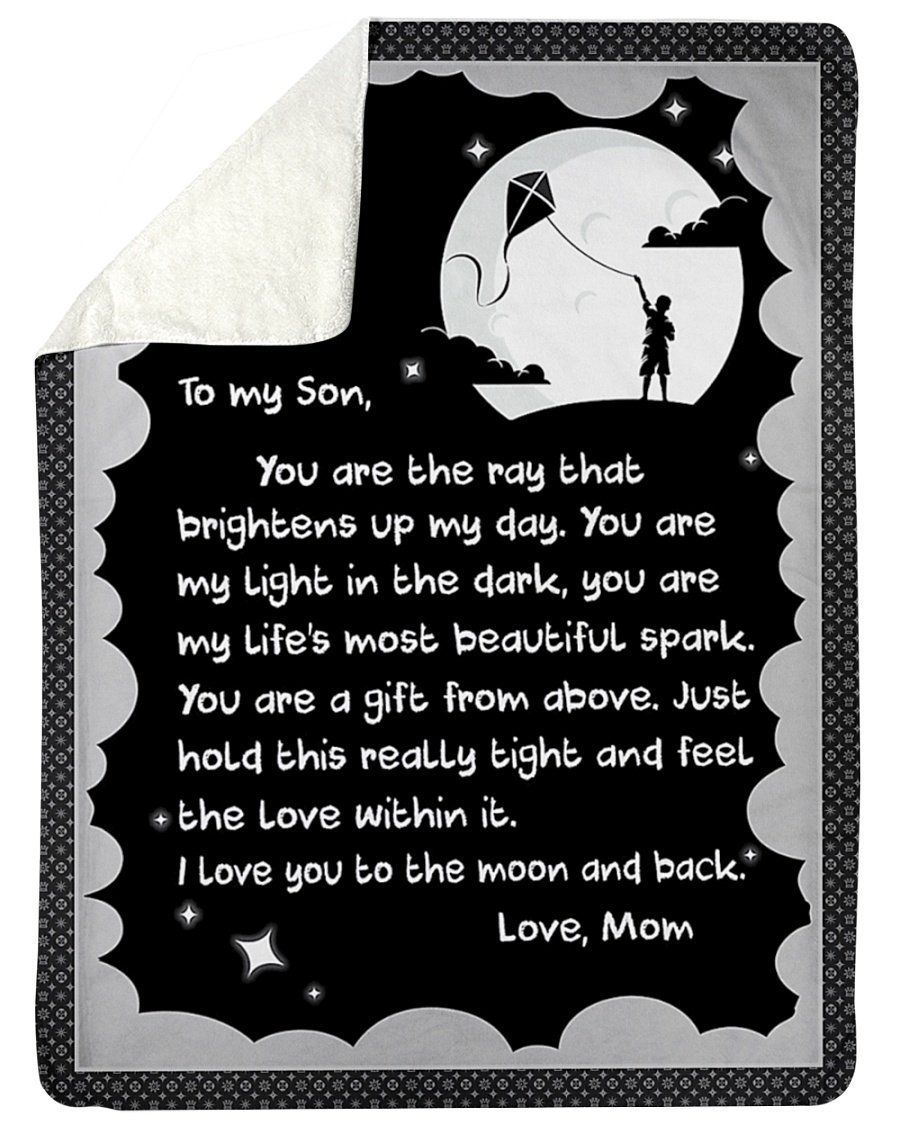 You Brightens Up My Day Fleece Blanket To Son Sherpa Blanket