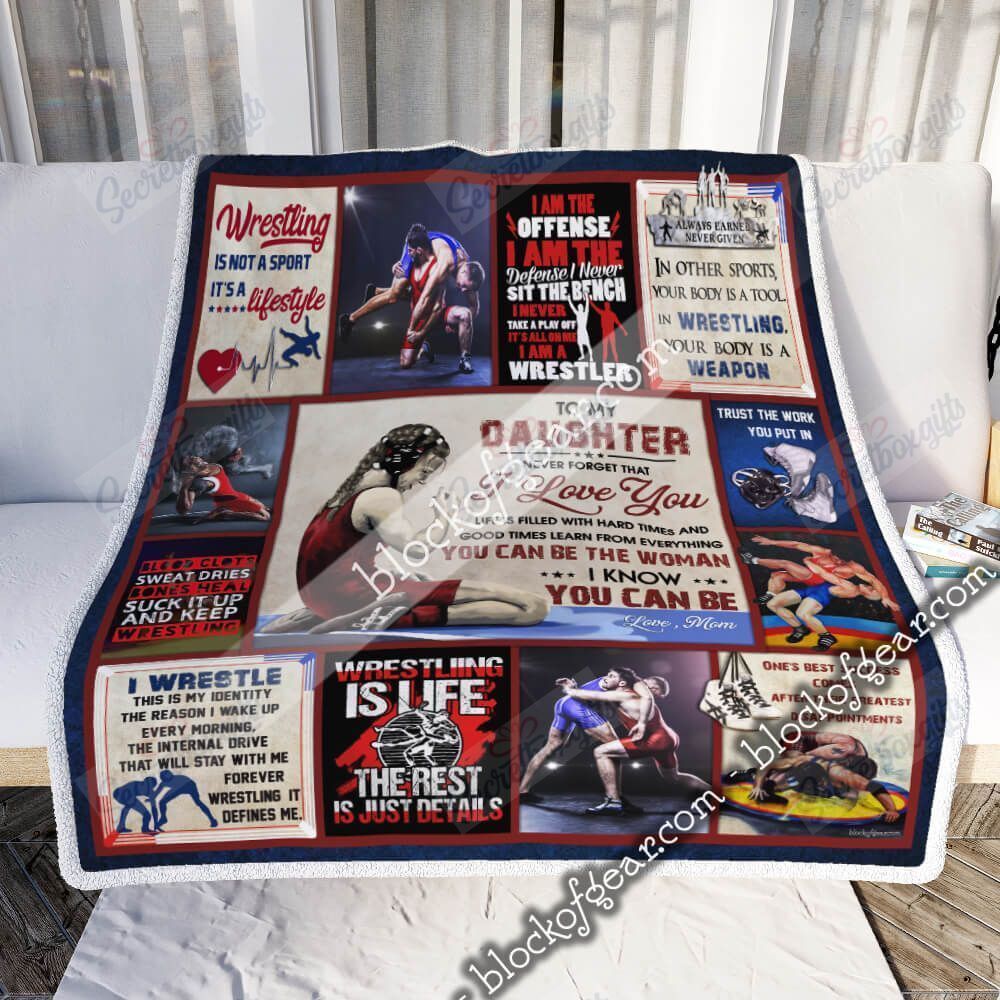 You Can Be The Woman To My Daughter Love Mom Wrestling Fleece Blanket