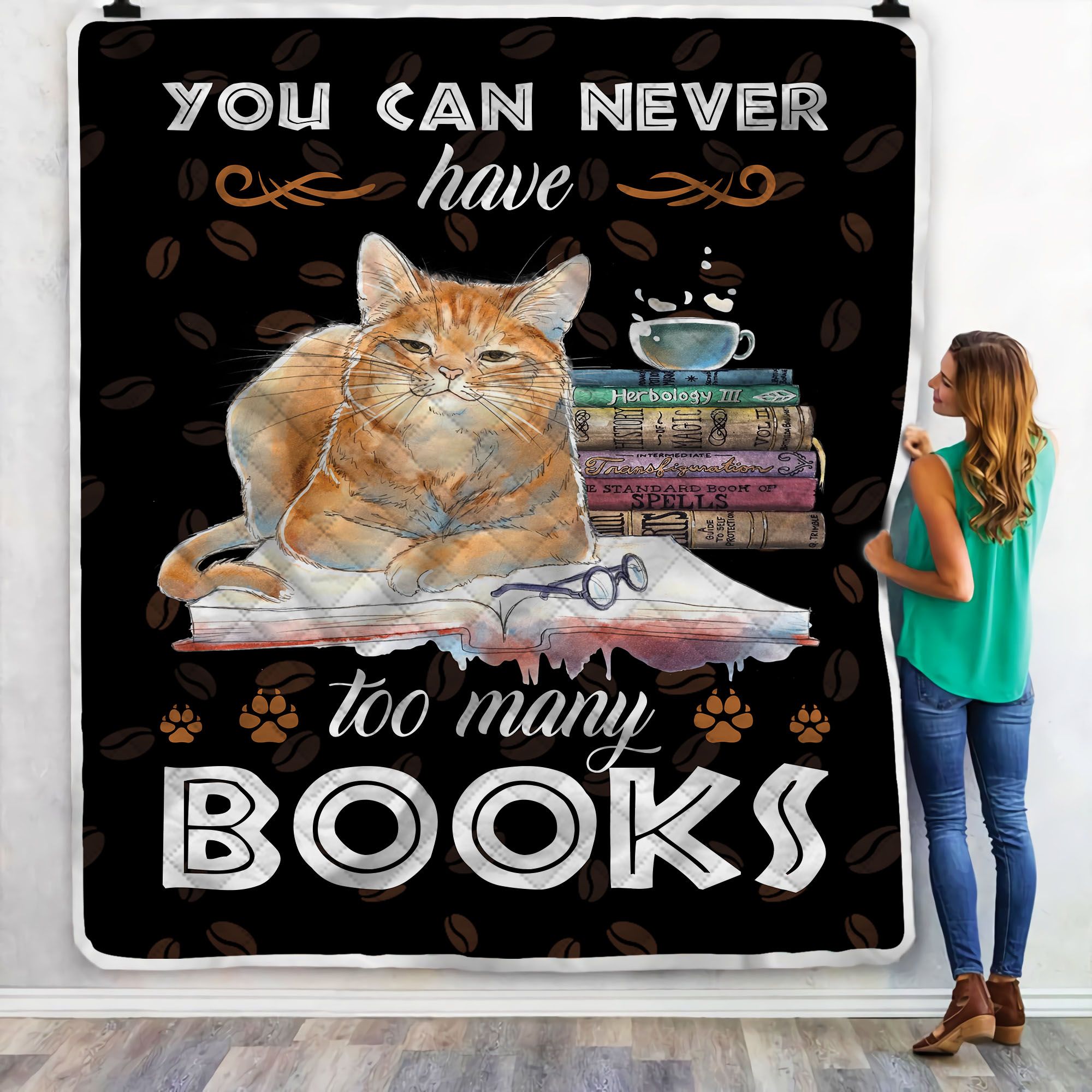 You Can Have Too Many Books Fleece Blanket