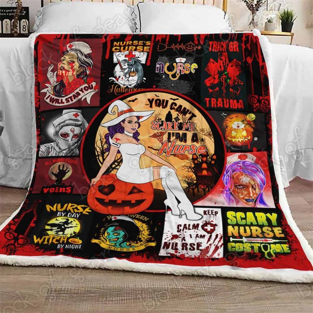 You Cant Scare Me Im A Nurse Fleece Blanket