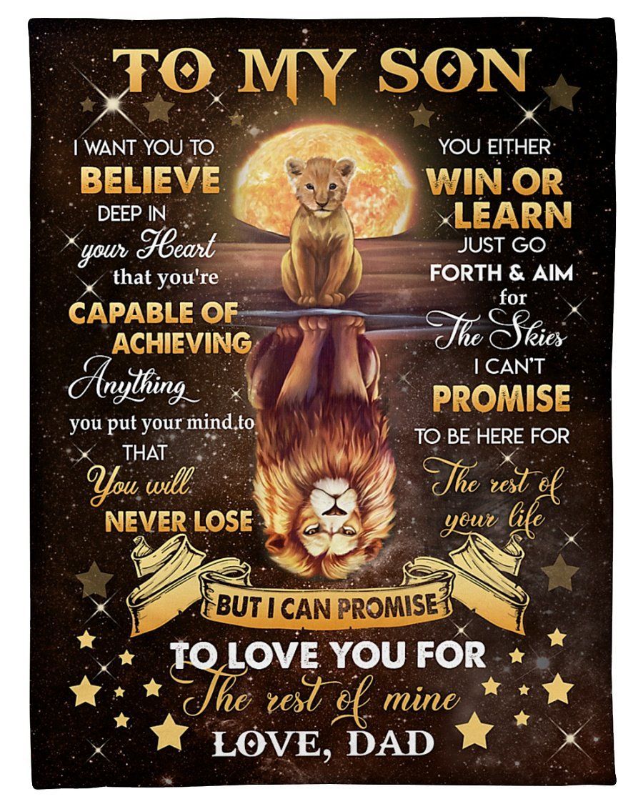 You Either Win Or Learn Dad To Son Fleece Blanket Fleece Blanket