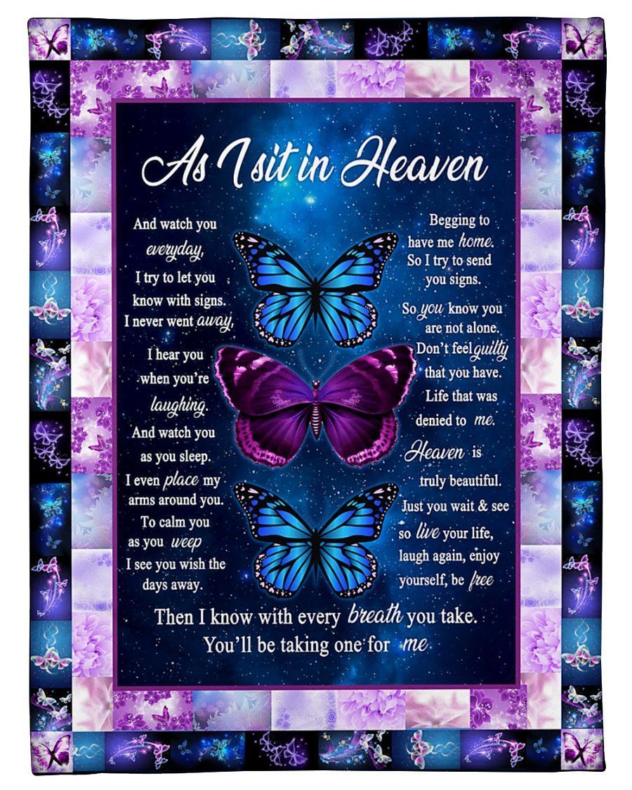 You’ll Be Taking One For Me Butterflies Fleece Blanket Fleece Blanket