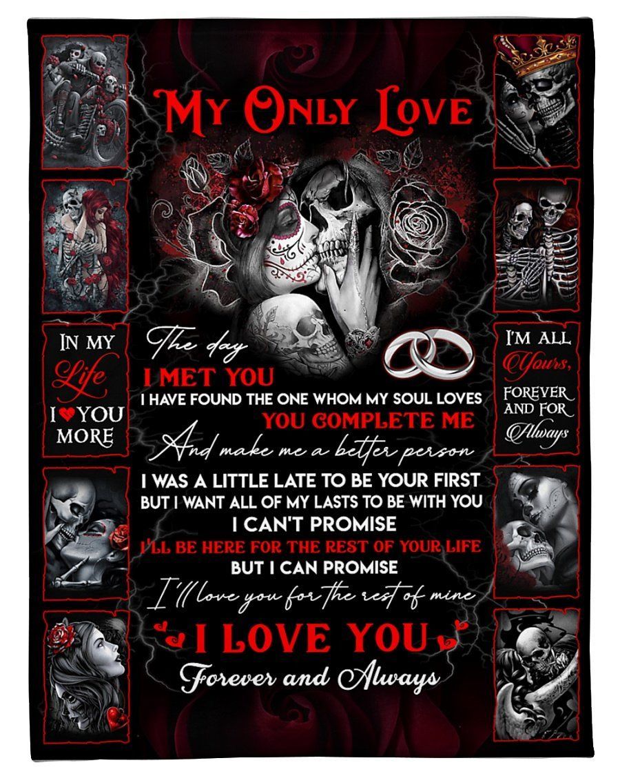 You Make Me A Better Person Skull Blanket Giving Your Only Love Fleece Blanket