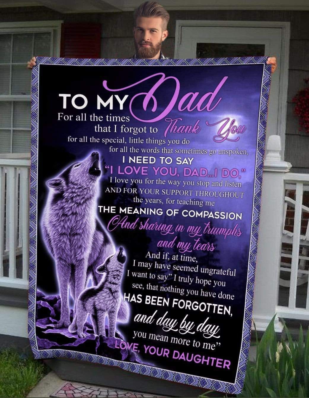 You Mean So Much To Me Soft Fleece Blanket Gift For Daddy