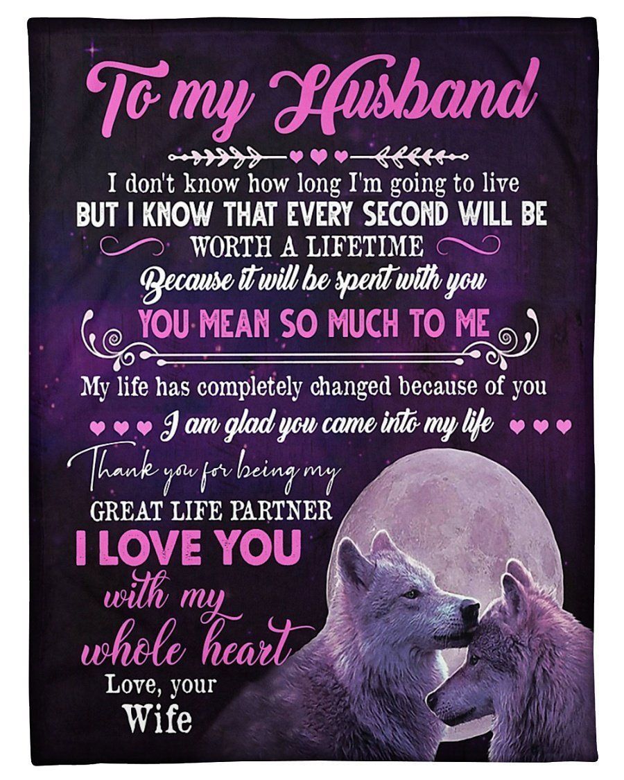 You Mean So Much To Me To My Husband Fleece Blanket