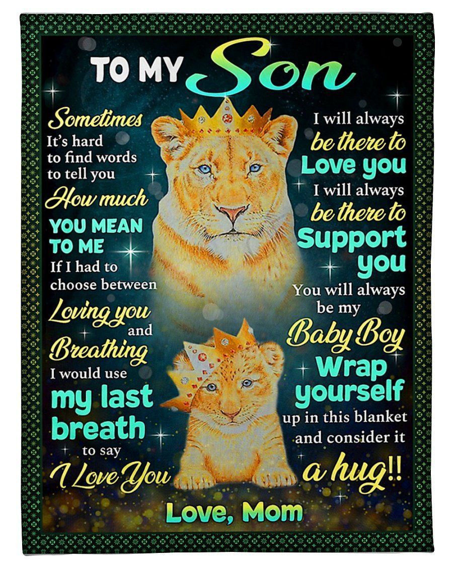 You Mean The World To Me Fleece Blanket To Son Fleece Blanket