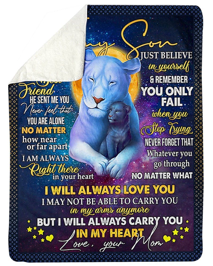 You Only Fail When You Stop Trying Fleece Blanket To Son Sherpa Blanket