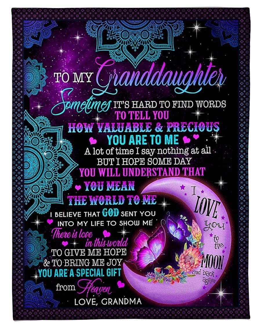 You’re A Special Gift From Heaven Grandma To Granddaughter Fleece Blanket Fleece Blanket