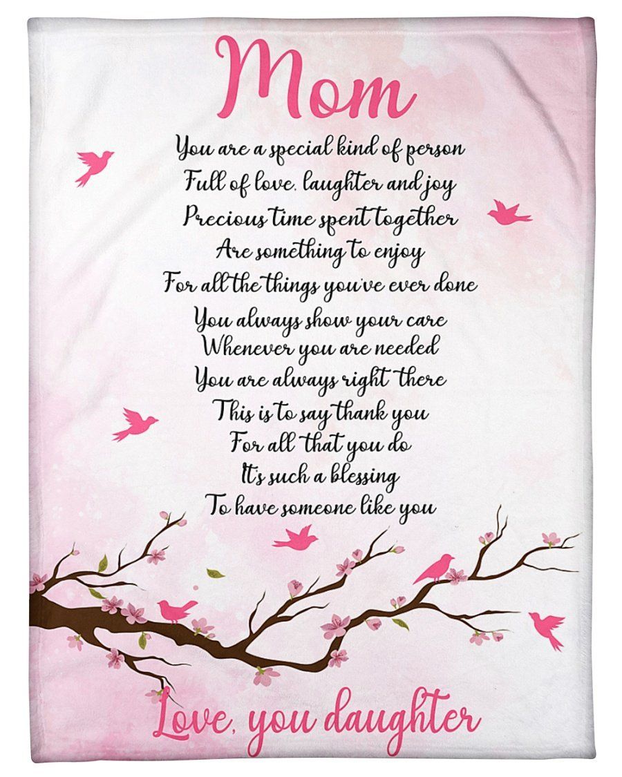 You’re A Special Kind Of Person Daughter Pink Hummingbird Fleece Blanket Fleece Blanket