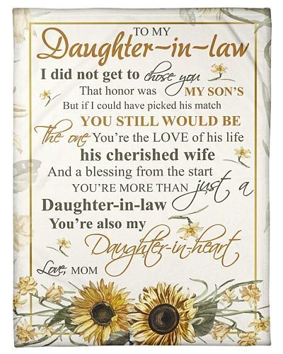You’Re Also My Daughter In Heart From Mom Sherpa Fleece Blanket