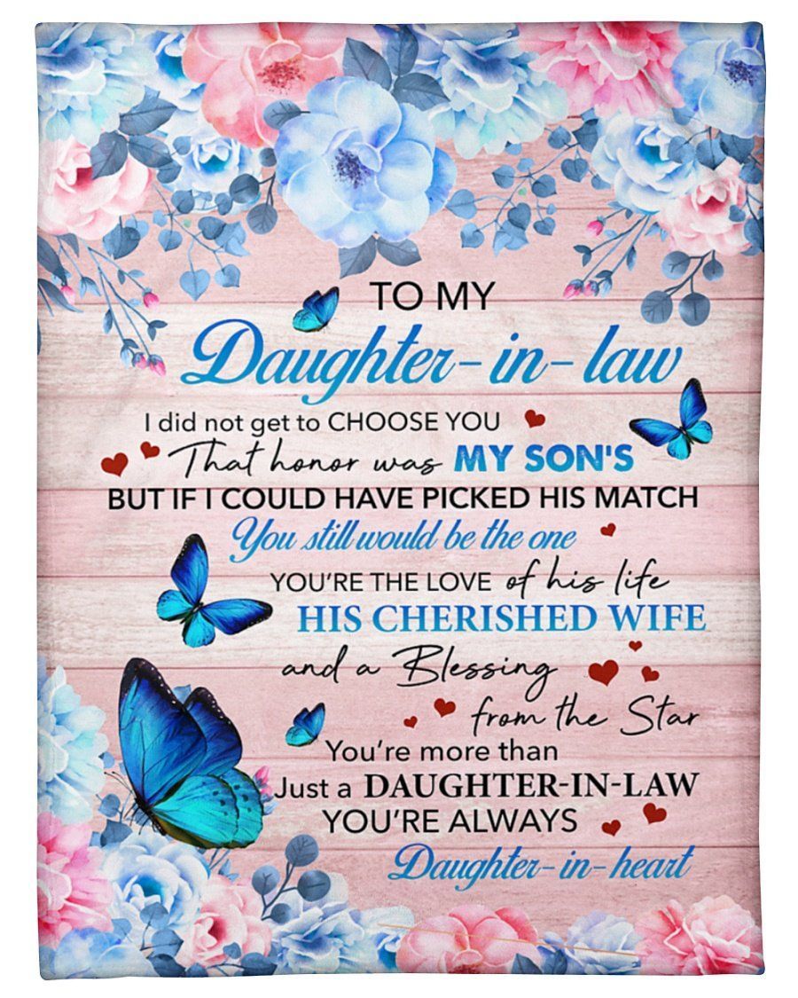 You’re Always Daughter In Heart Butterflies Fleece Blanket Fleece Blanket