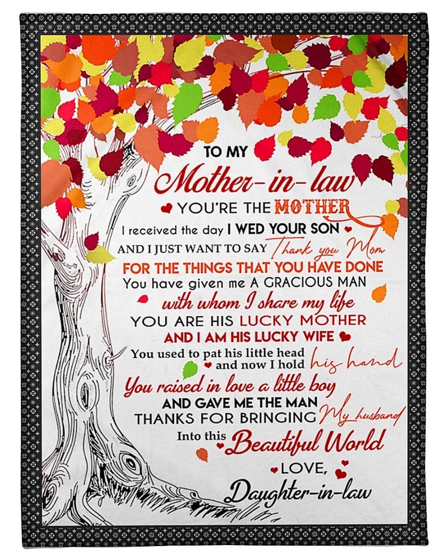 You’re His Lucky Mother To Mother In Law Fleece Blanket Fleece Blanket