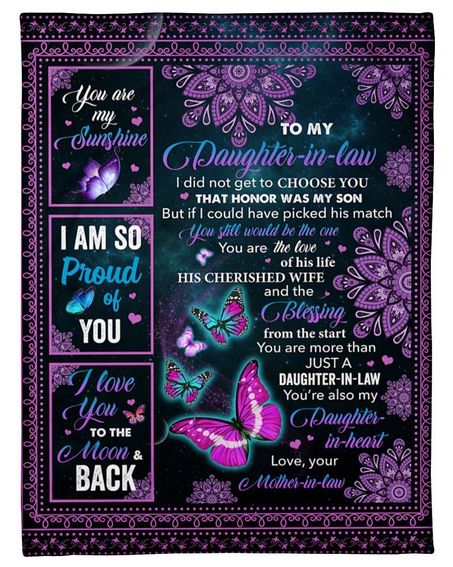 You’re More Than Just A Daughter In Law To Daughter In Law Purple Fleece Blanket Fleece Blanket