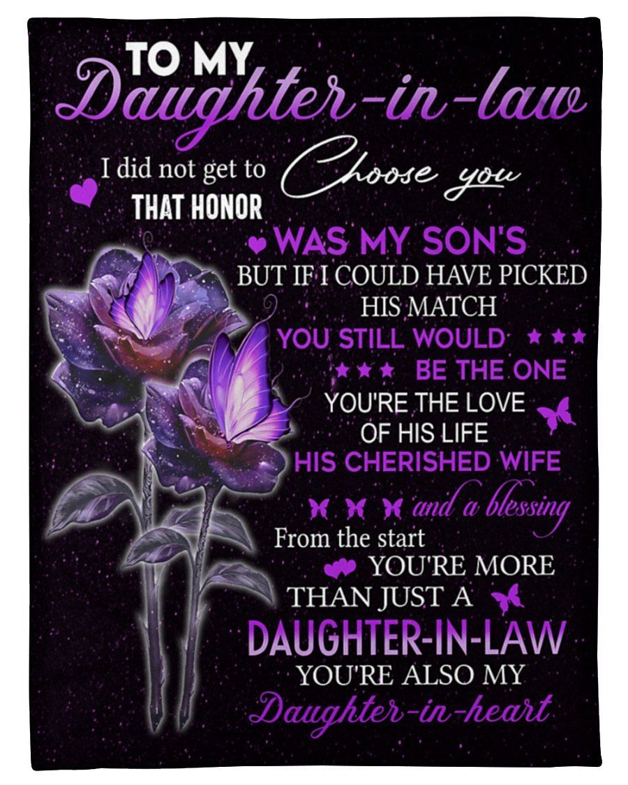 You’re My Daughter In Heart Fleece Blanket To Daughter In Law Fleece Blanket