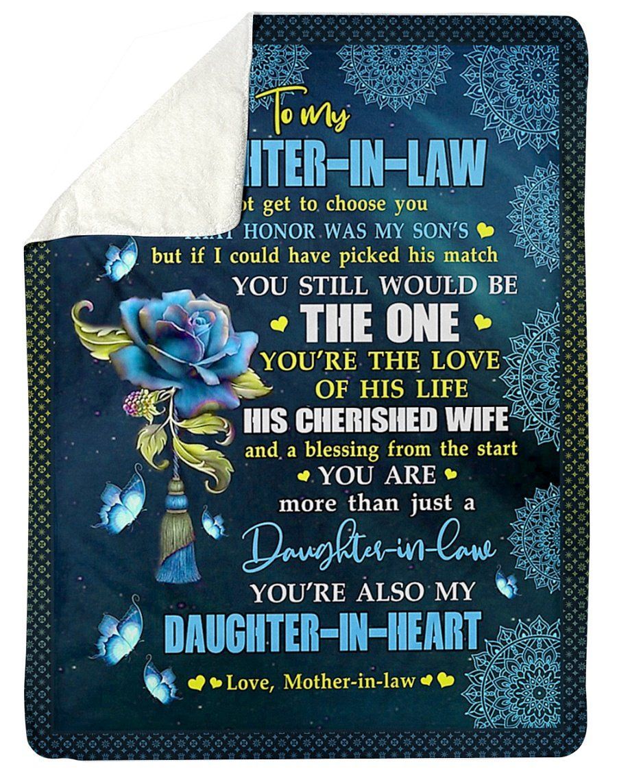 You’re The Love Of His Love To Daughter In Law Fleece Blanket Sherpa Blanket