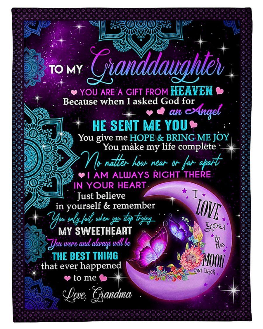 You Were And Will Be The Best Thing Grandma To Granddaughter Fleece Blanket Fleece Blanket