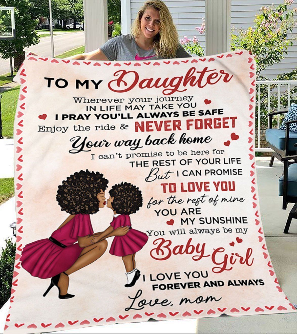 You Will Always Be Safe Gift For Daughter Fleece Blanket