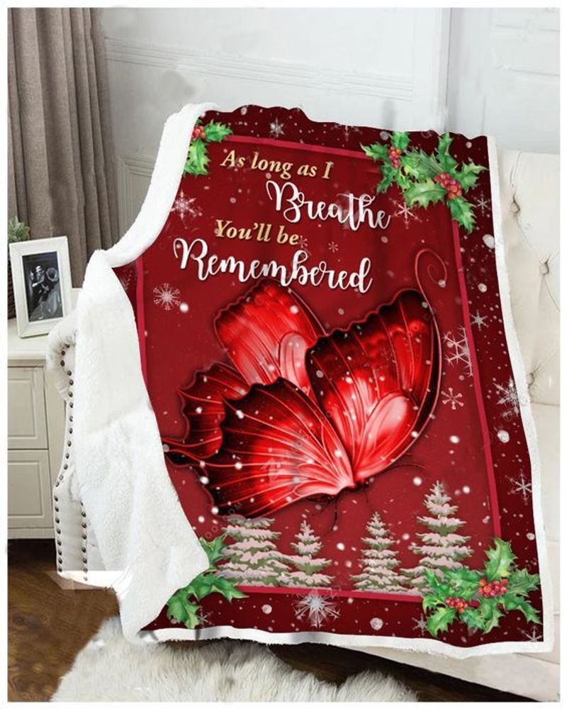 You Will Be Remembered Butterfly Sherpa Fleece Blanket