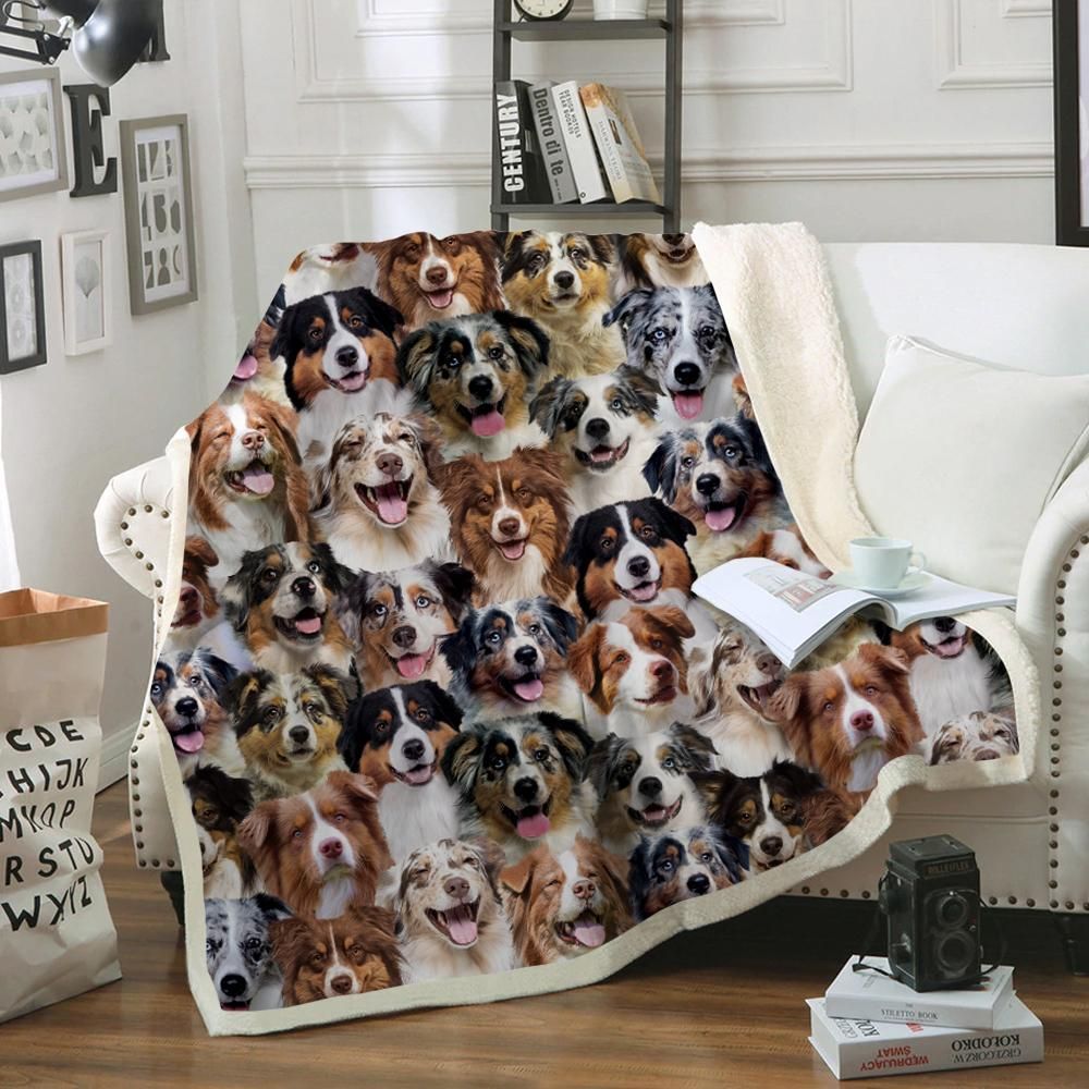 You Will Have A Bunch Of Australian Shepherds – Sherpa Fleece Blanket