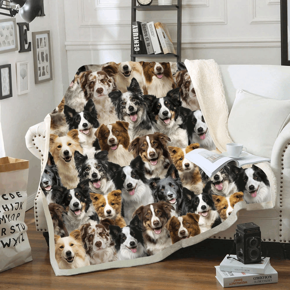 You Will Have A Bunch Of Border Collies Sherpa Fleece Blanket