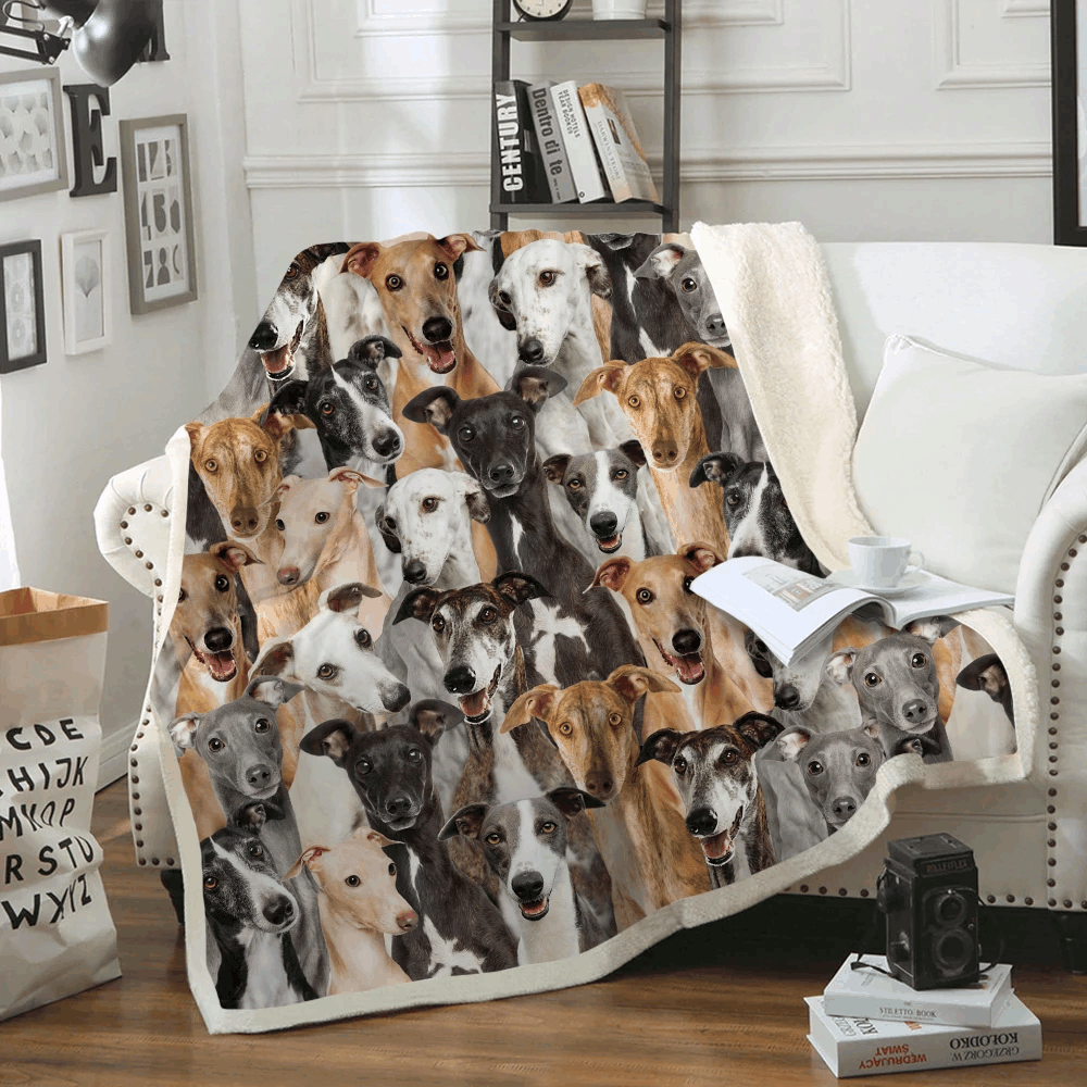 You Will Have A Bunch Of Greyhounds Sherpa Fleece Blanket