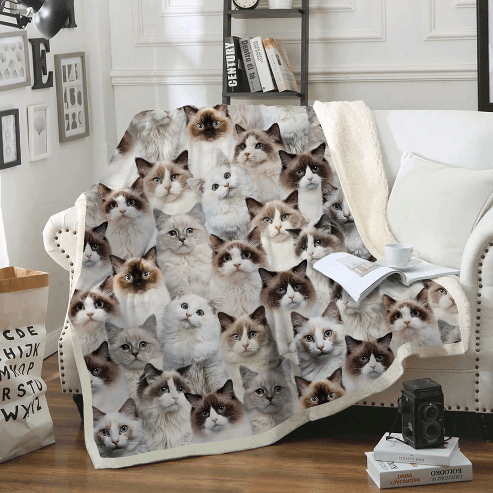 You Will Have A Bunch Of Ragdoll Cats Sherpa Fleece Blanket