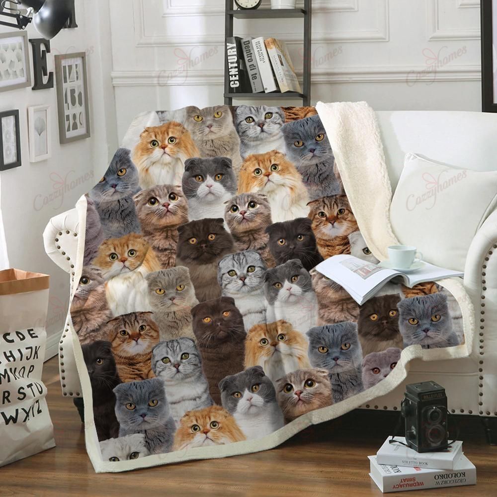 You Will Have A Bunch Of Scottish Fold Cats Fleece Blanket