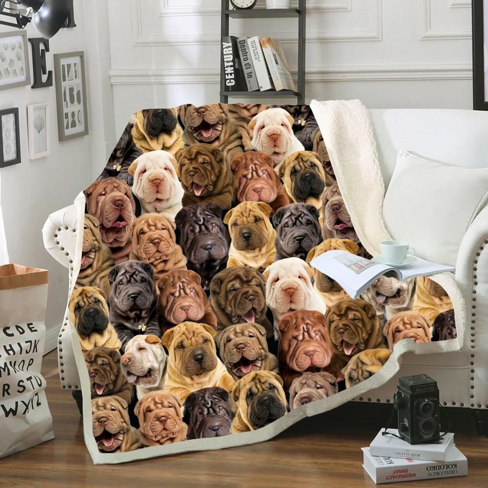 You Will Have A Bunch Of Shar Peis – Sherpa Fleece Blanket