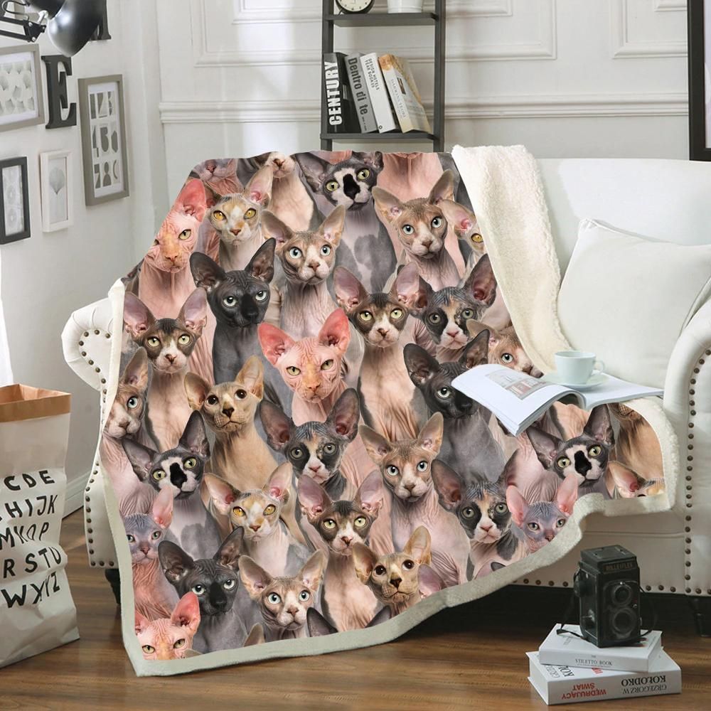 You Will Have A Bunch Of Sphynx Cats – Sherpa Fleece Blanket