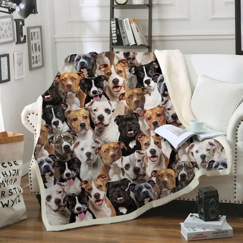 You Will Have A Bunch Of Staffordshire Bull Terriers – Sherpa Fleece Blanket