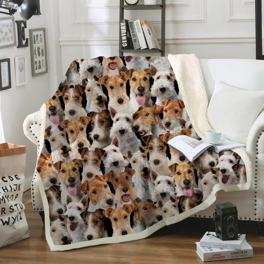 You Will Have A Bunch Of Wire Fox Terriers Sherpa Fleece Blanket
