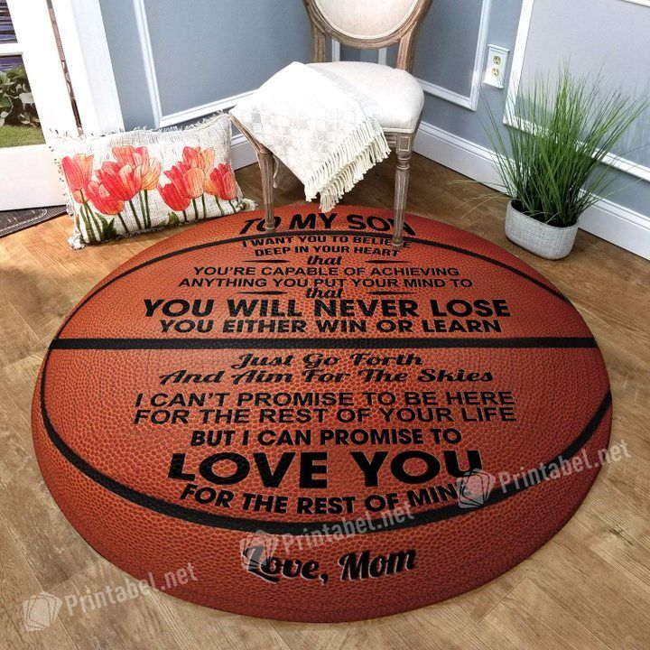 You Will Never Lose Basketball Round Carpet