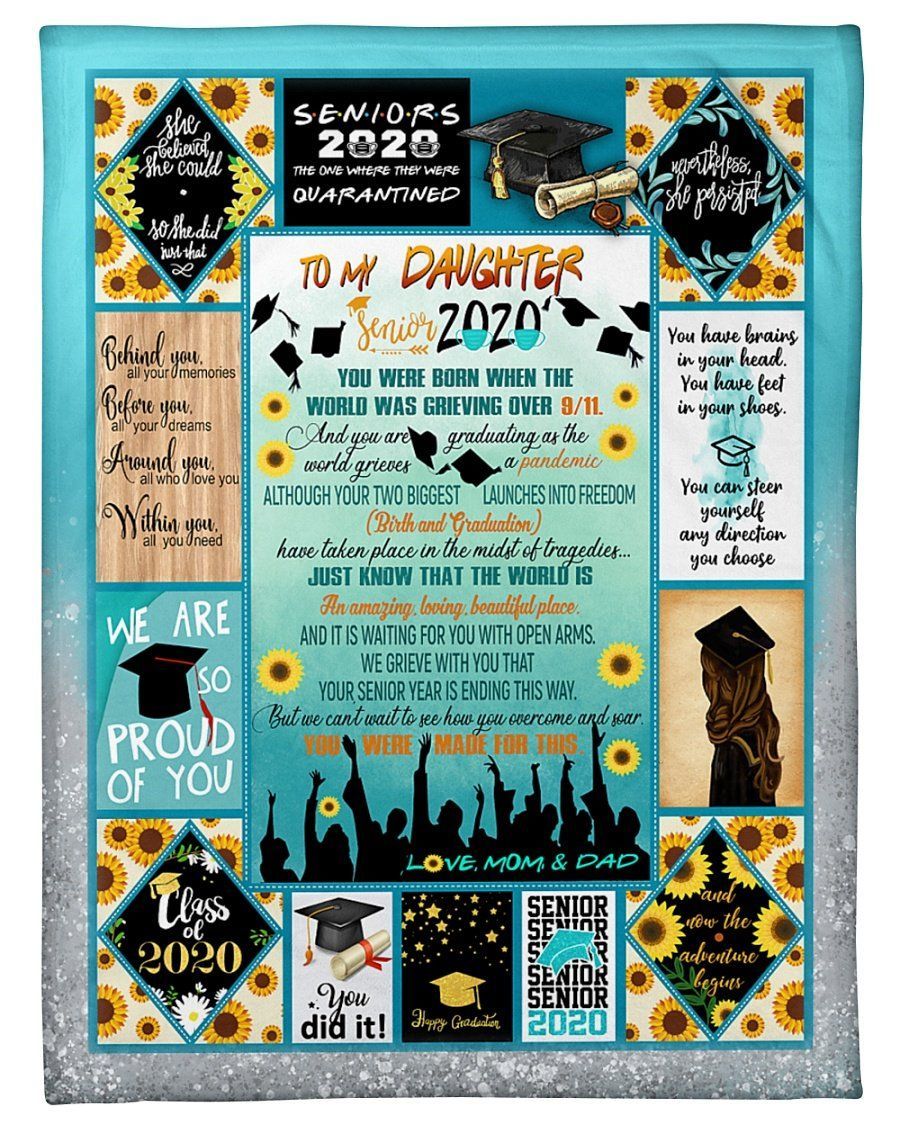 Your 2020 Graduation Fleece Blanket Mom And Dad To Daughter Fleece Blanket