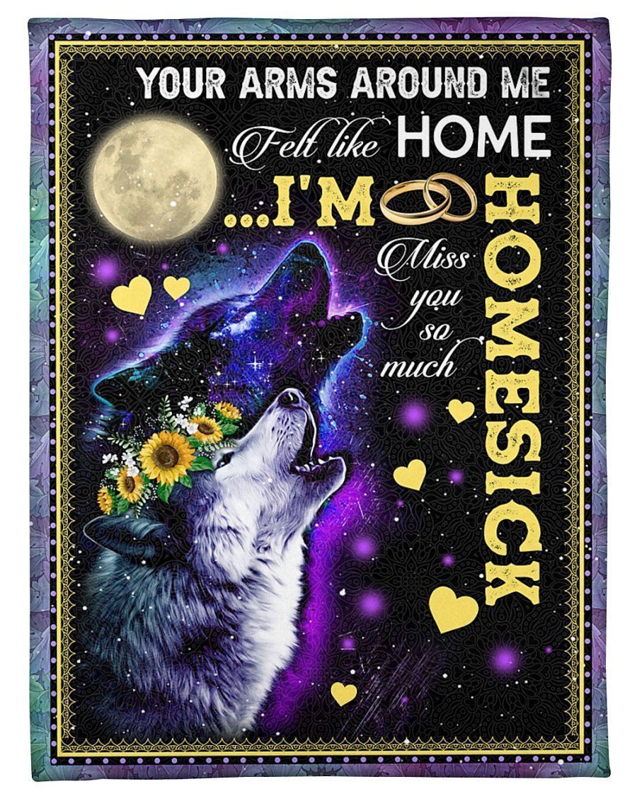 Your Arms Around Me I Miss You So Much My Angel Husband Fleece Blanket